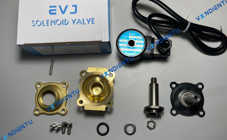 Cấu tạo chi tiết van điện từ EVJ 20A-2W thương hiệu Việt Nam